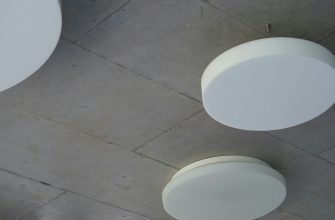 two round white plates on floor